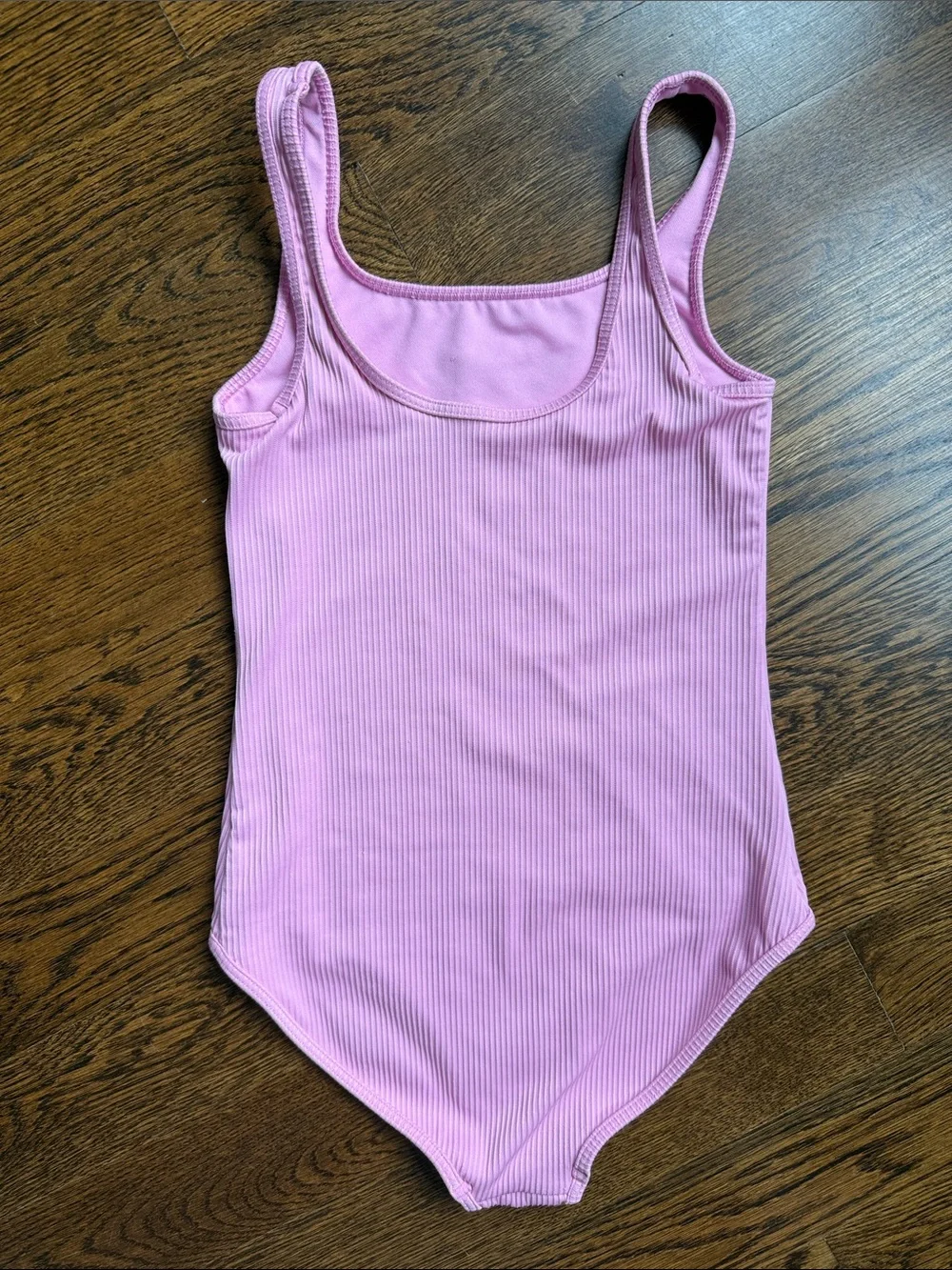 abercrombie kids Pink Ribbed One-Piece Swimsuit with Cherry Motif